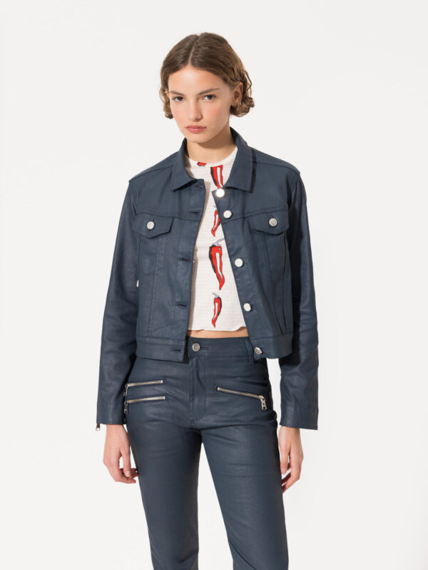 CAMPERA BIKER BLUE
